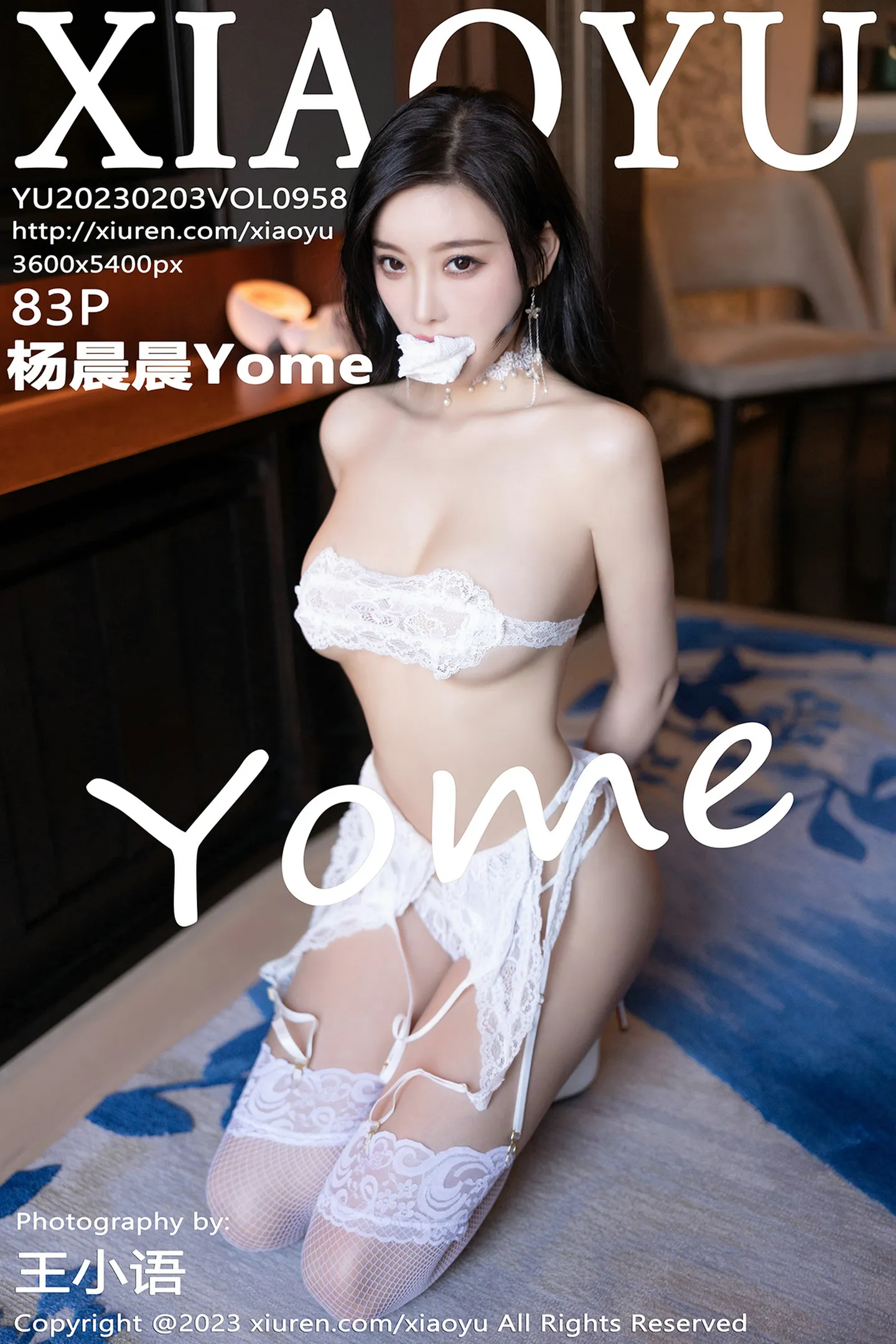 [XiaoYu画语界]Vol.958_女神杨晨晨Yome性感白色蕾丝情趣服饰秀完美绝伦身材诱惑写真83P-秀人网 - XiuRen.Space